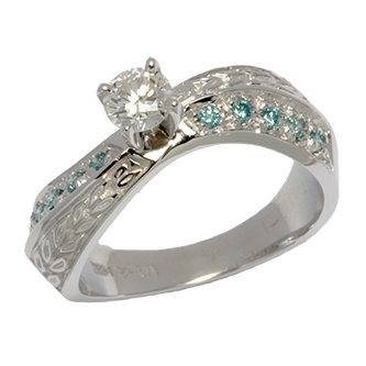 Melkon Gold Diamond Ring - Taras Design Montreal